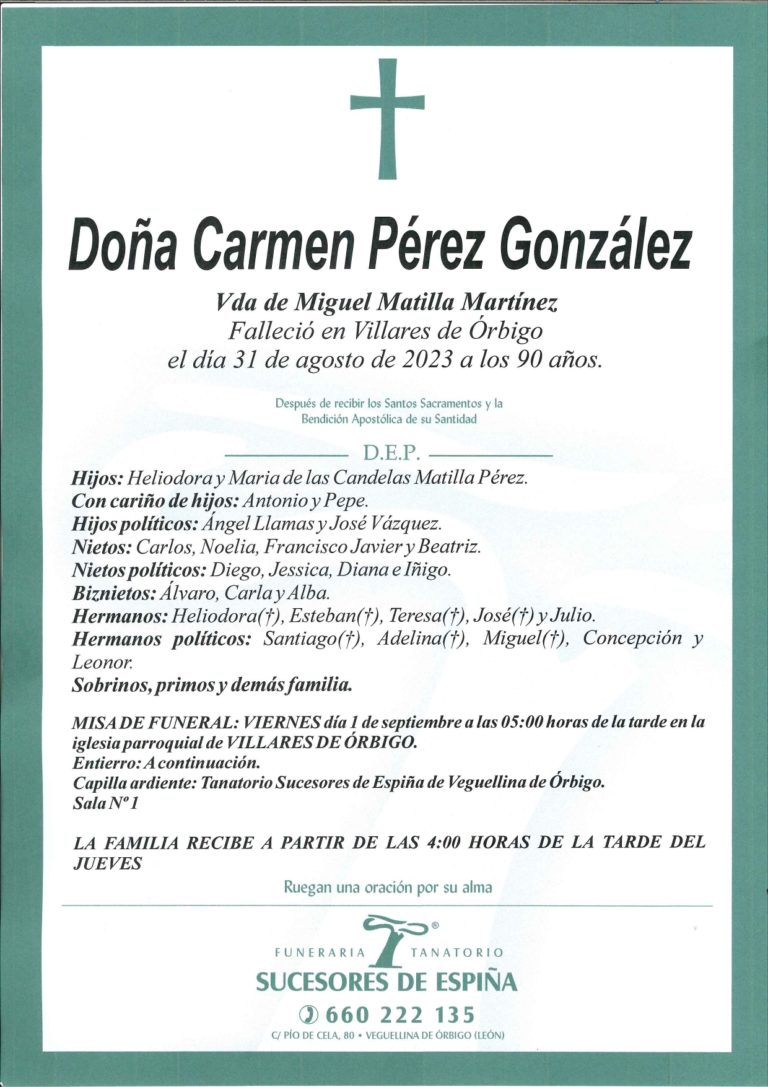 Lee más sobre el artículo Carmen Pérez González