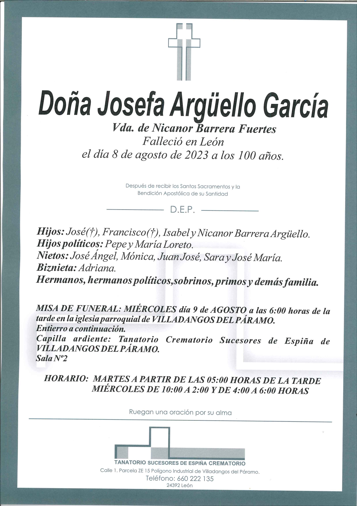 En este momento estás viendo Josefa Argüello García