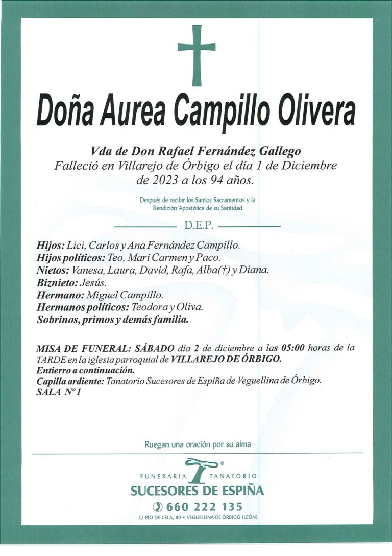Lee más sobre el artículo Aurea Campillo Olivera