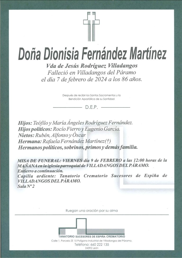 Lee más sobre el artículo Dionisia Fernández Martínez