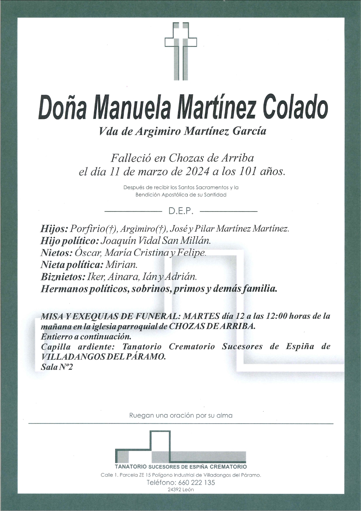 Lee más sobre el artículo MANUELA MARTÍNEZ COLADO