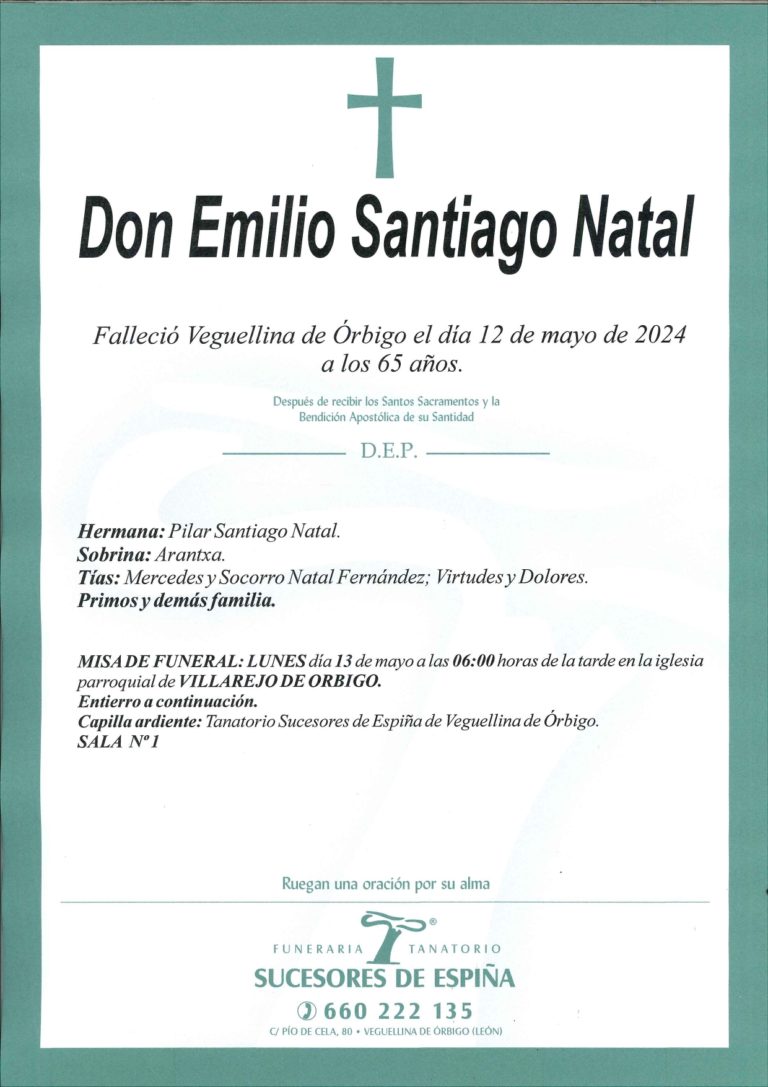 Lee más sobre el artículo Emilio Santiago Natal