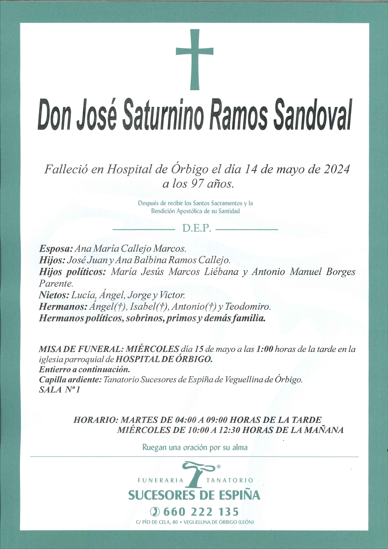 Lee más sobre el artículo José Saturnino Ramos Sandoval