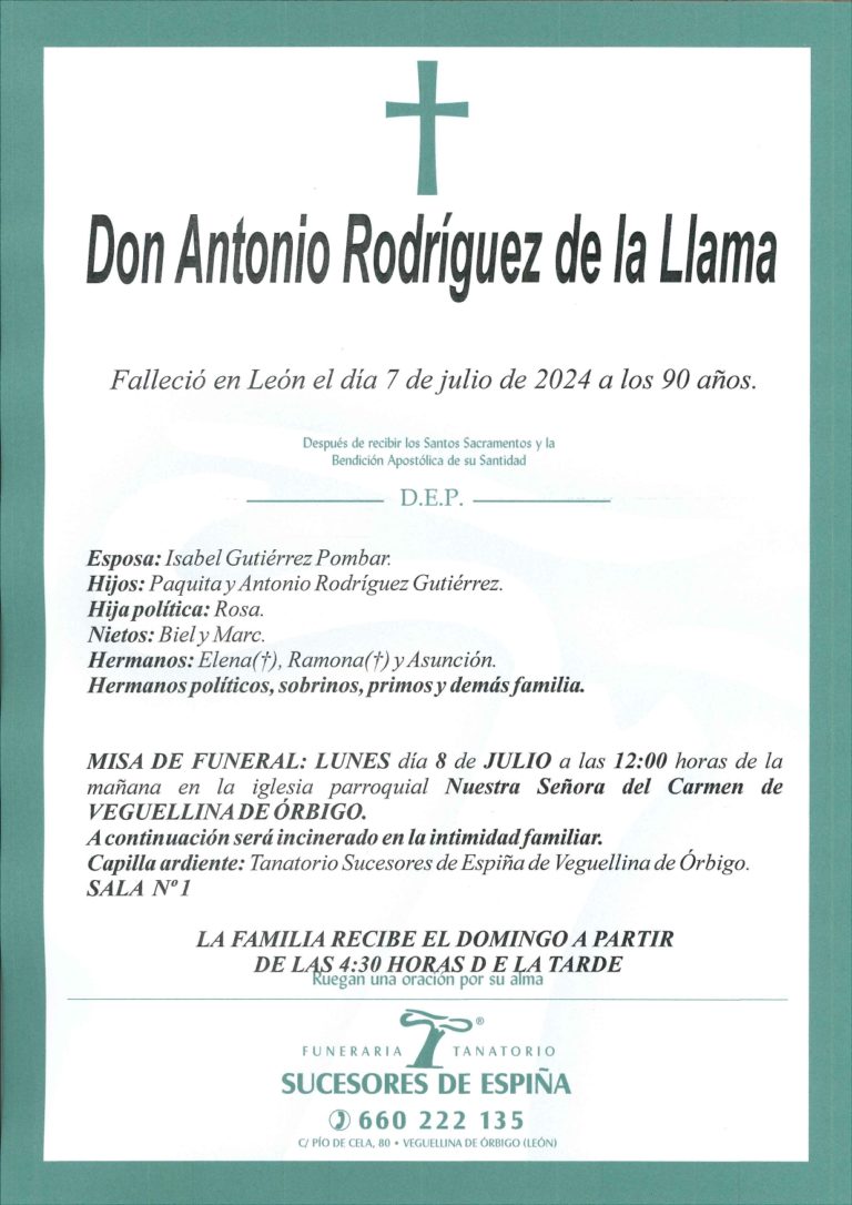 Lee más sobre el artículo Antonio Rodriguez De La Llama