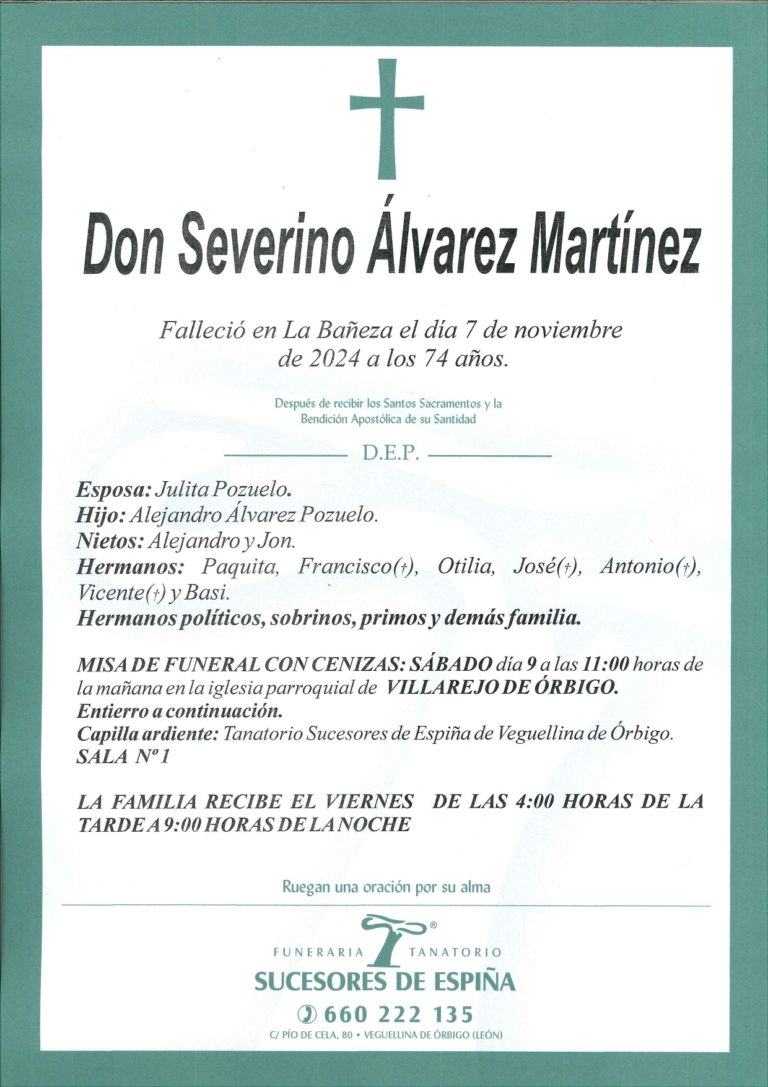 Lee más sobre el artículo SEVERINO ÁLVAREZ MARTÍNEZ