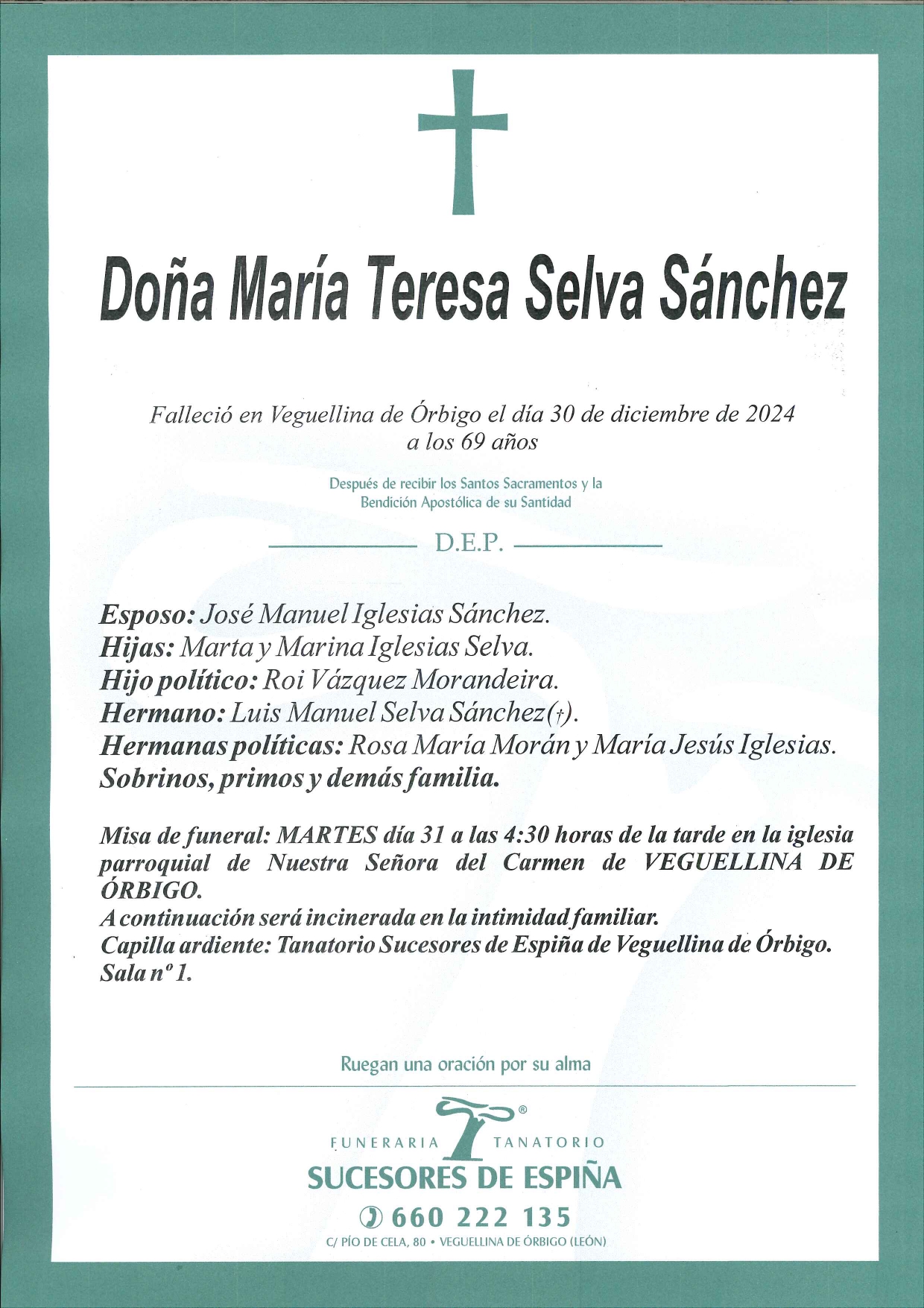 Lee más sobre el artículo MARIA TERESA SELVA SANCHEZ