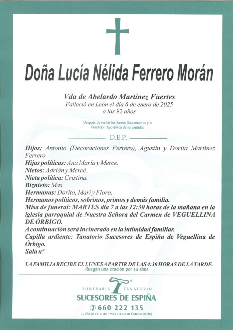 Lee más sobre el artículo LUCÍA NÉLIDA FERRERO