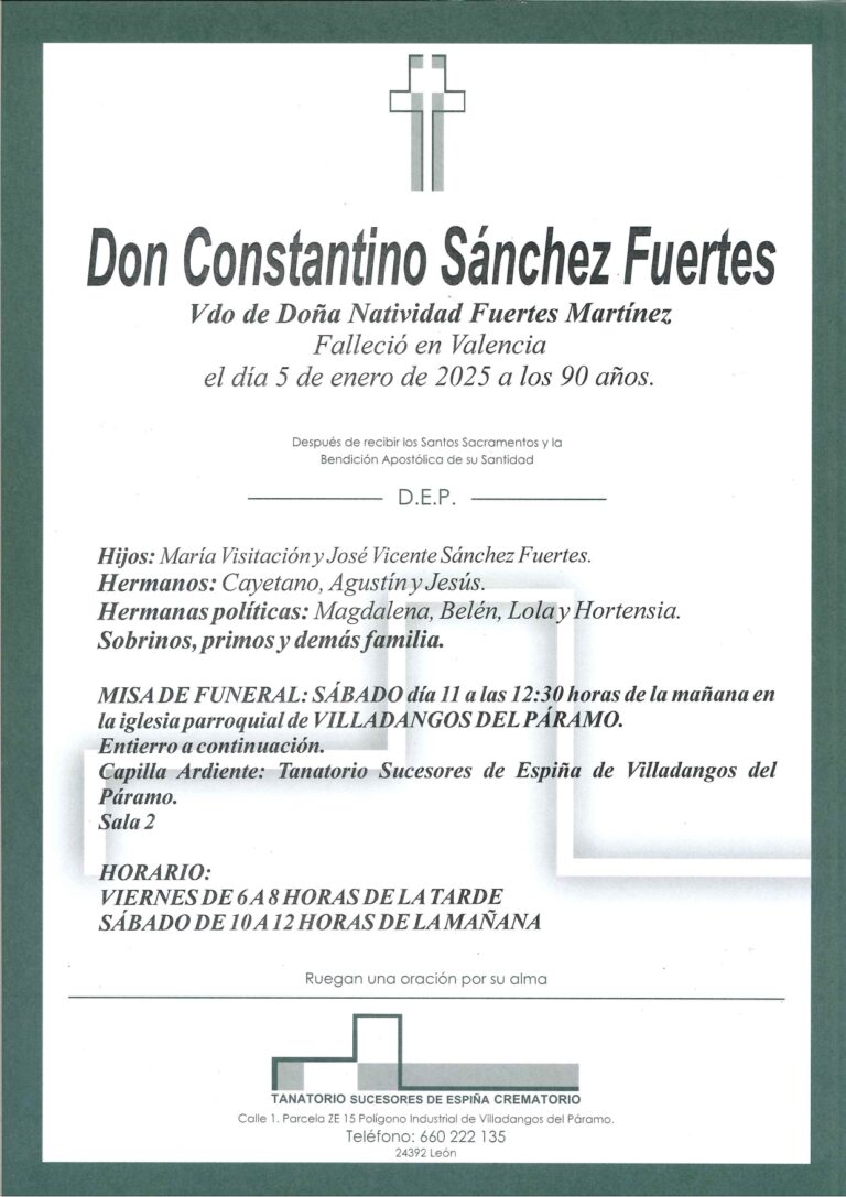 Lee más sobre el artículo Constantino Sanchez Fuertes