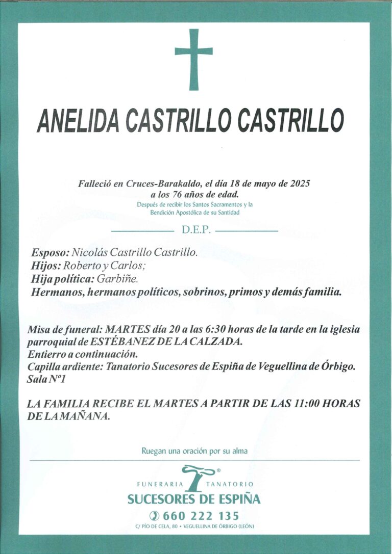 Lee más sobre el artículo ANELIDA CASTRILLO