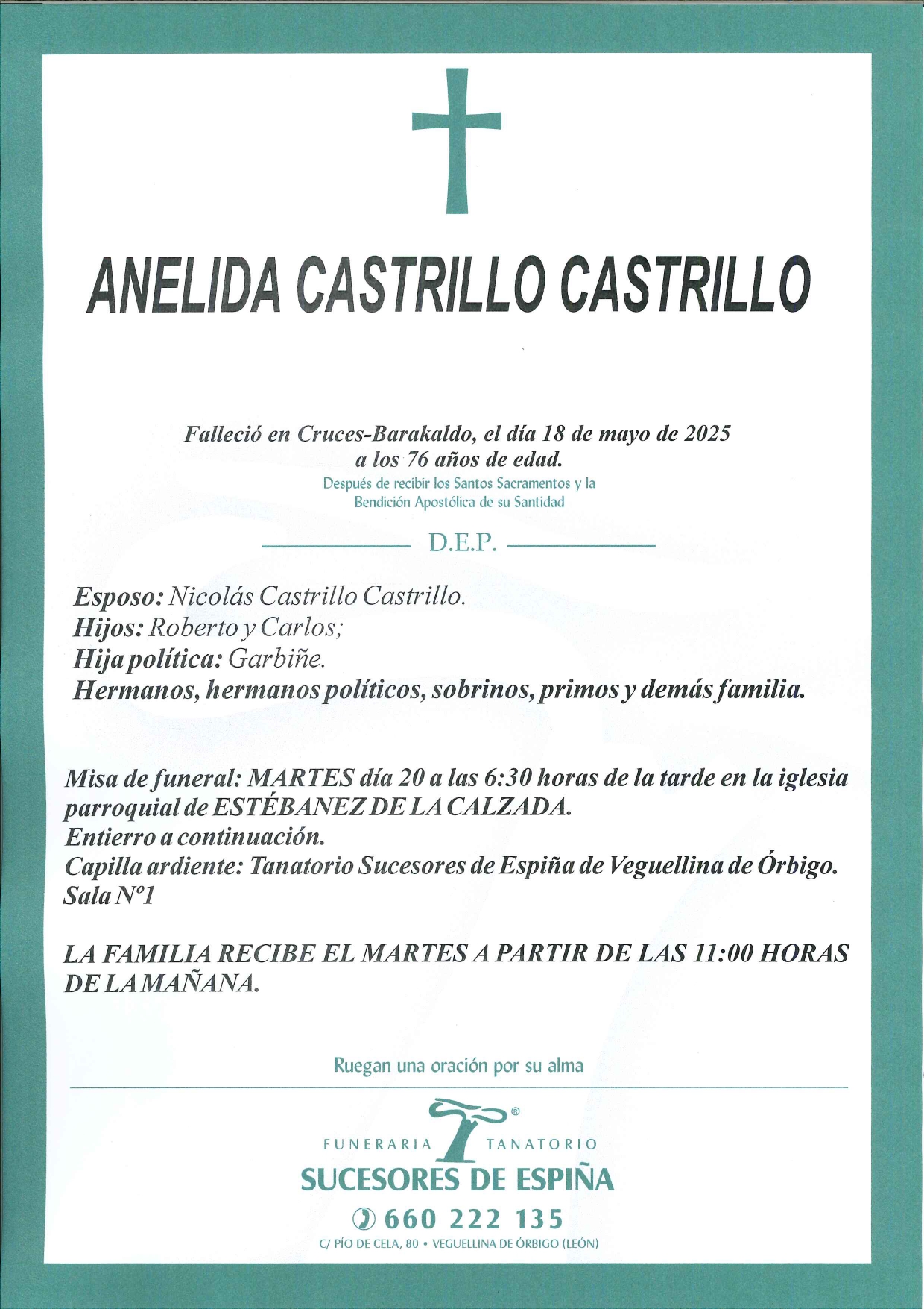 En este momento estás viendo ANELIDA CASTRILLO