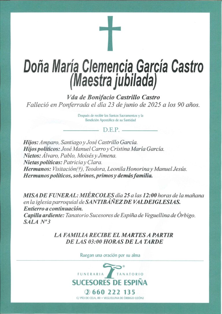 Lee más sobre el artículo Maria Clemencia Garcia Castro