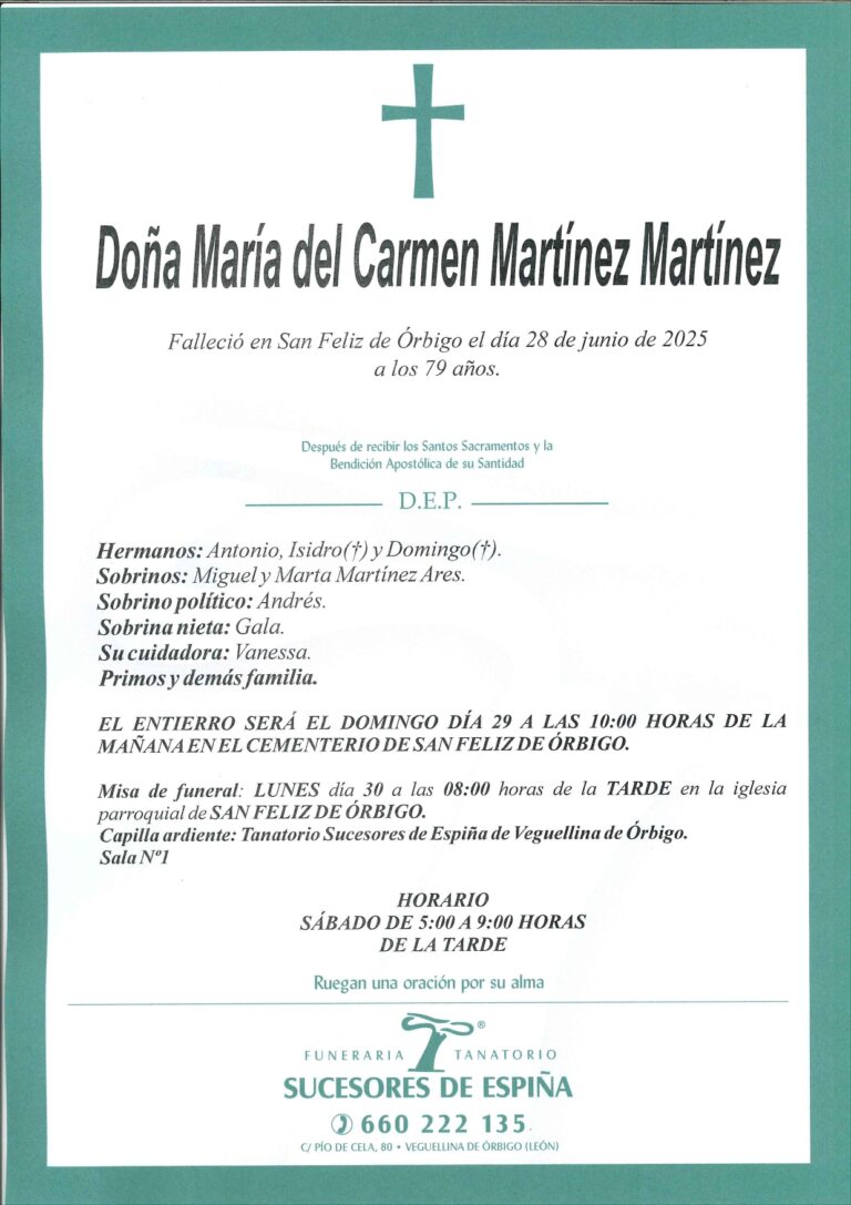 Lee más sobre el artículo Maria del Carmen Martinez Martinez