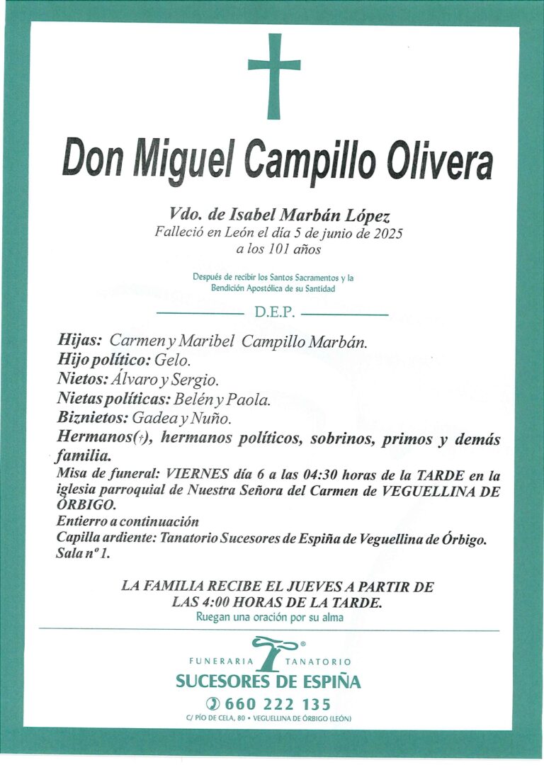 Lee más sobre el artículo MIGUEL CAMPILLO OLIVERA