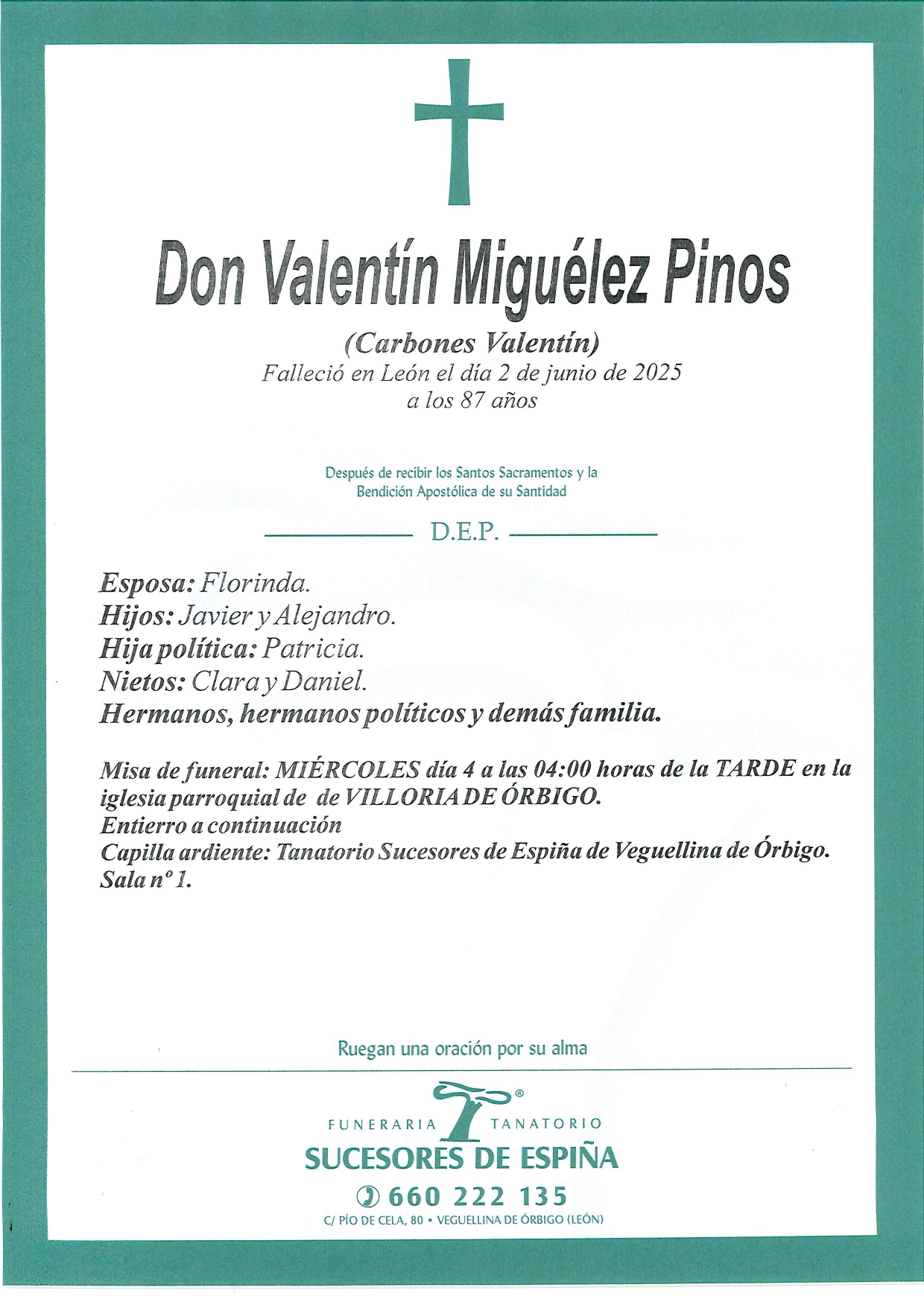 En este momento estás viendo VALENTÍN MIGUÉLEZ PINOS