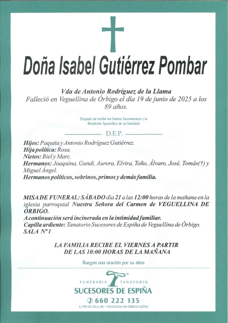 Lee más sobre el artículo Isabel Gutierrez Pombar