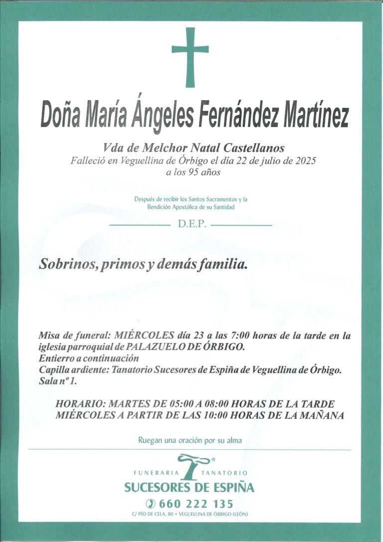 Lee más sobre el artículo Maria Angeles Fernandez Martinez