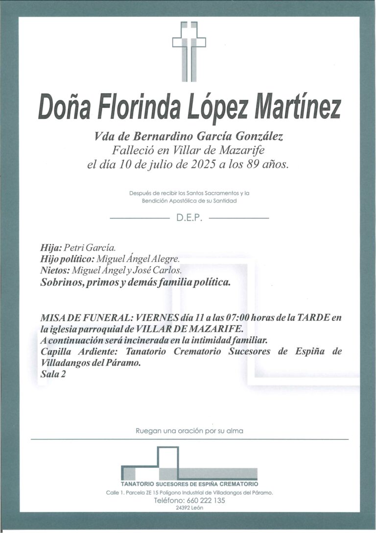 Lee más sobre el artículo FLORINDA LÓPEZ