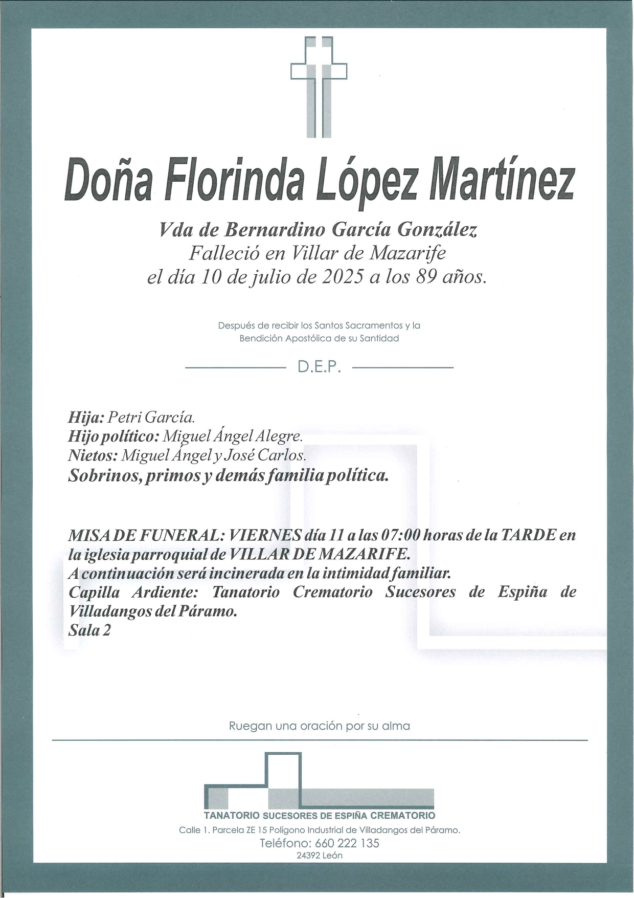 Lee más sobre el artículo FLORINDA LÓPEZ