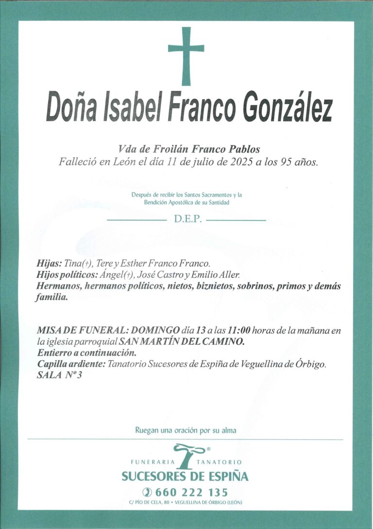 Lee más sobre el artículo ISABEL FRANCO