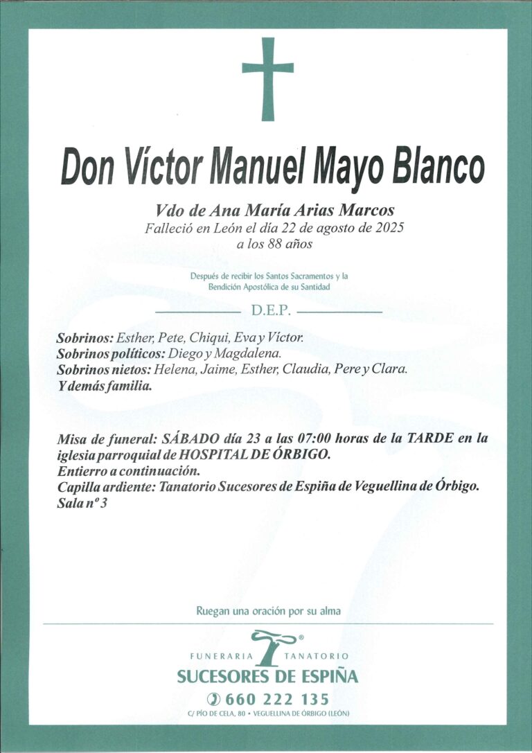 Lee más sobre el artículo Victor Manuel Mayo Blanco