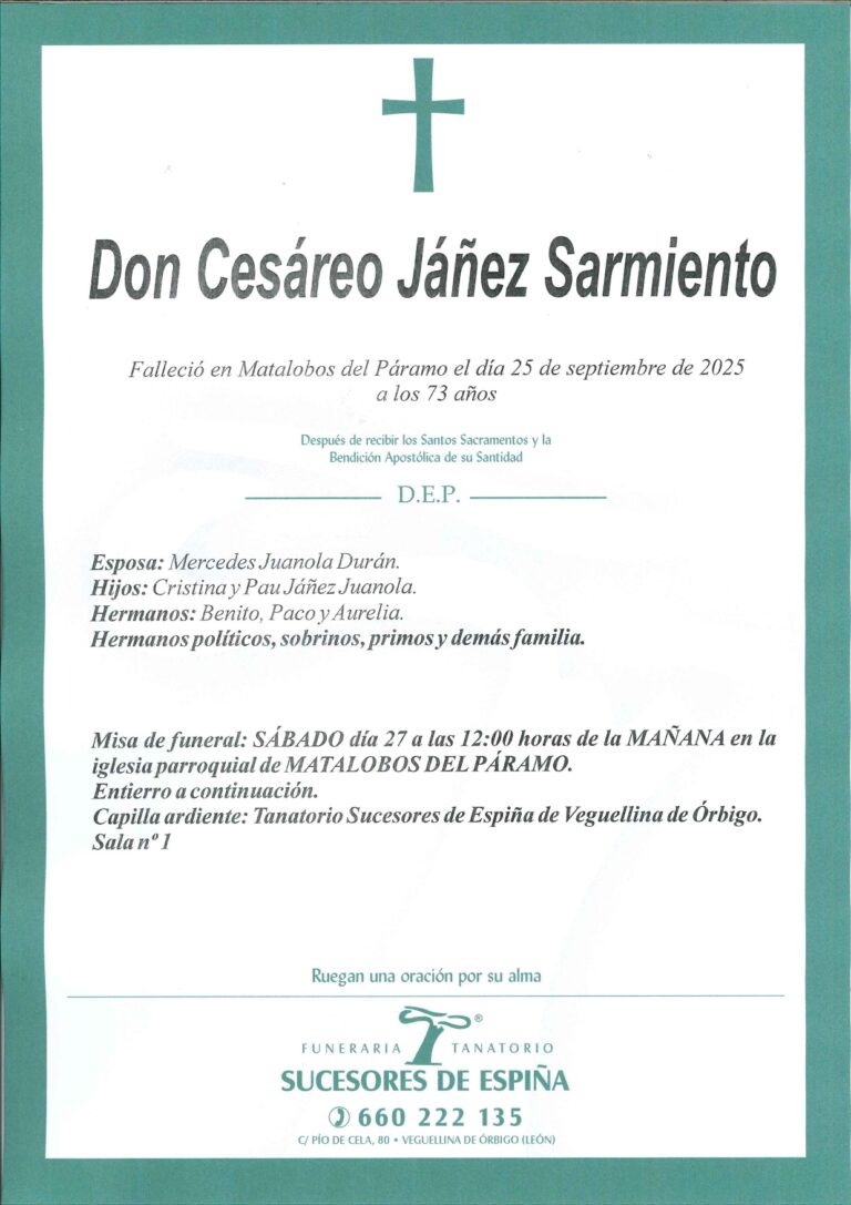 Lee más sobre el artículo Cesareo Jañez Sarmiento