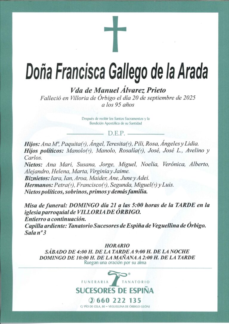 Lee más sobre el artículo FRANCISCA GALLEGO