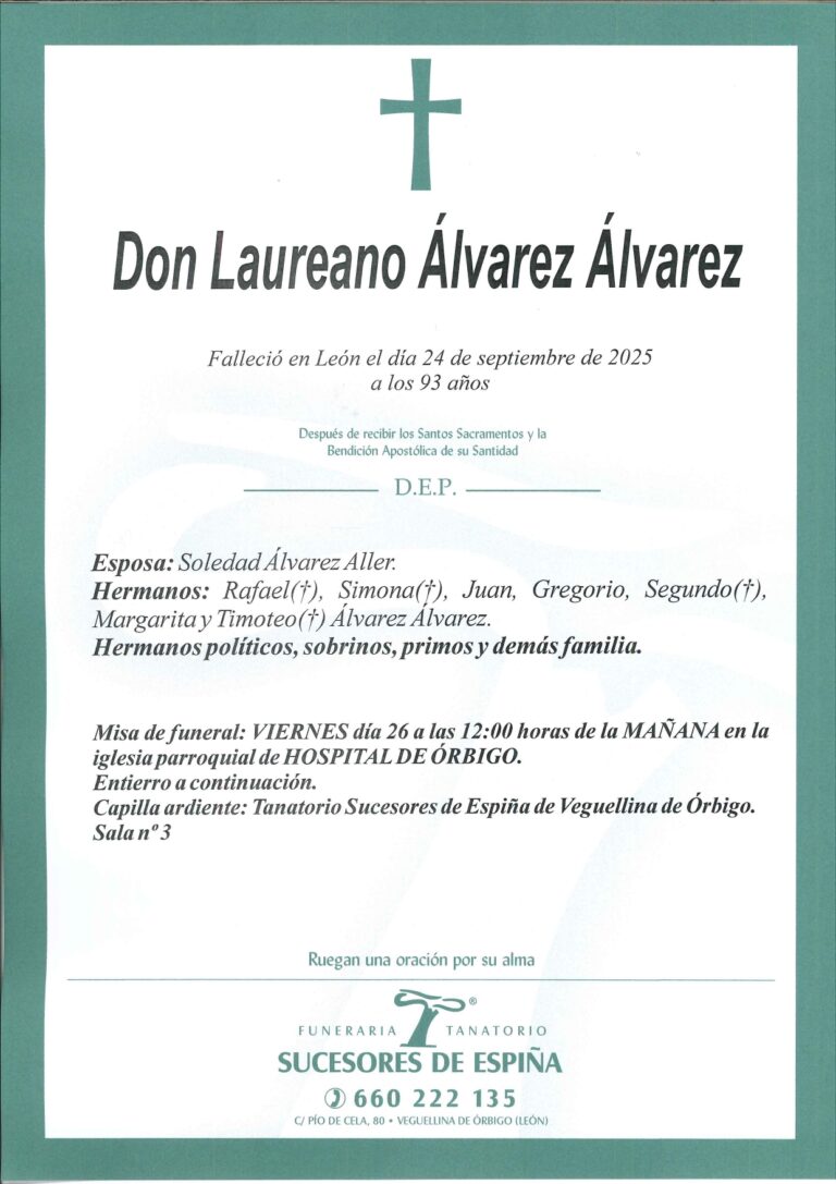 Lee más sobre el artículo LAUREANO ÁLVAREZ