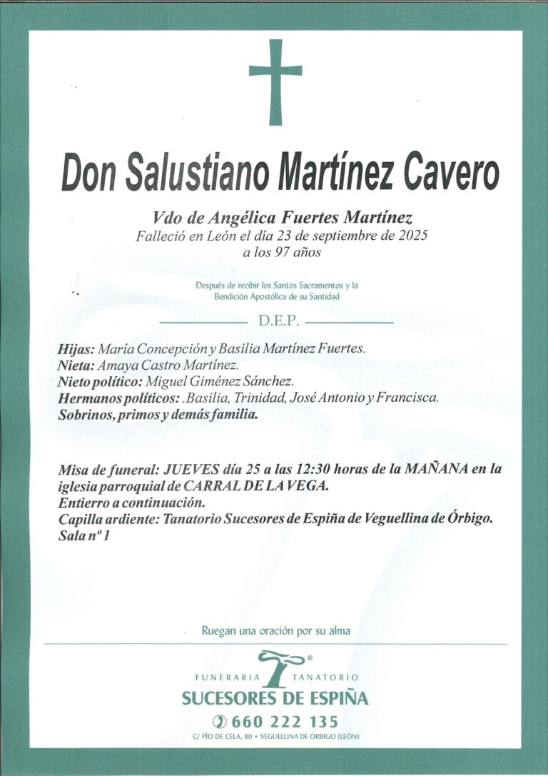Lee más sobre el artículo SALUSTIANO MARTINEZ CAVERO