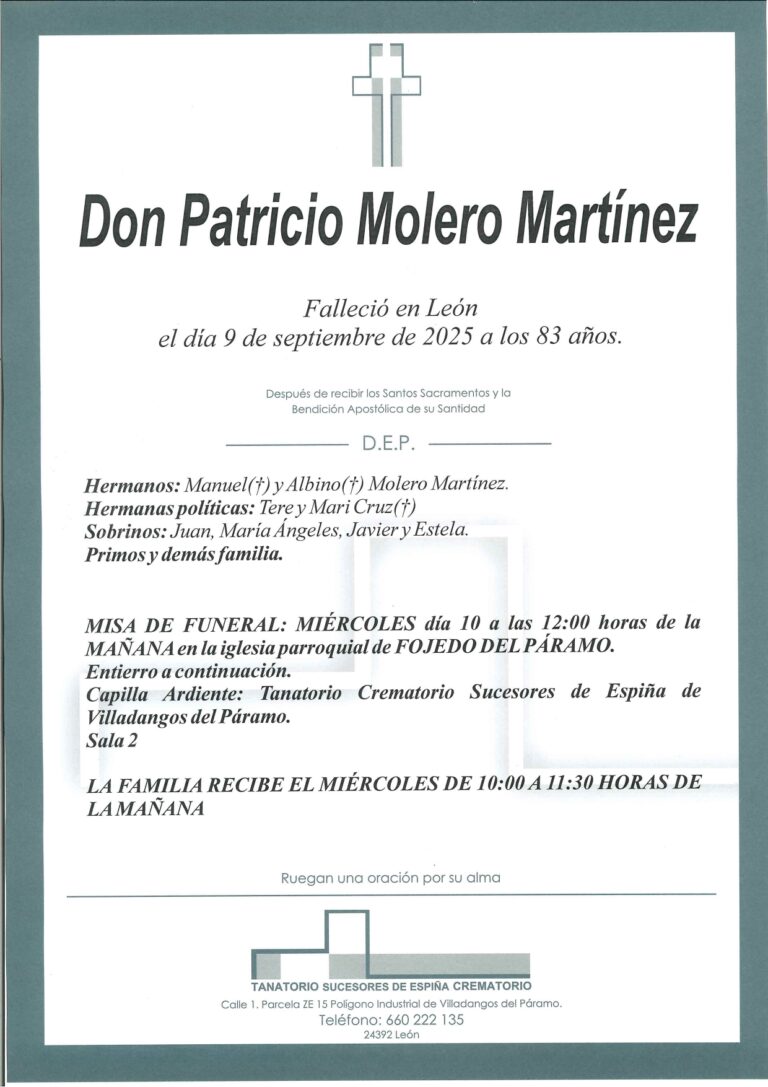 Lee más sobre el artículo Patricio Molero Martínez