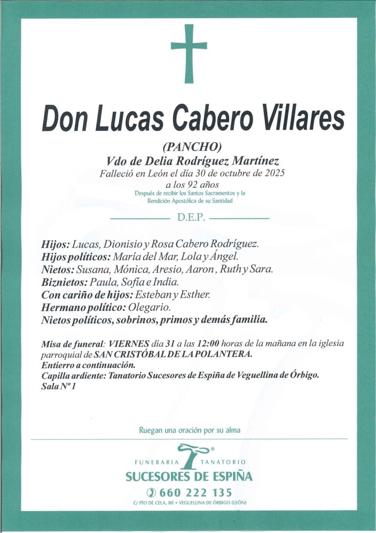 Lee más sobre el artículo Lucas Cabero Villares
