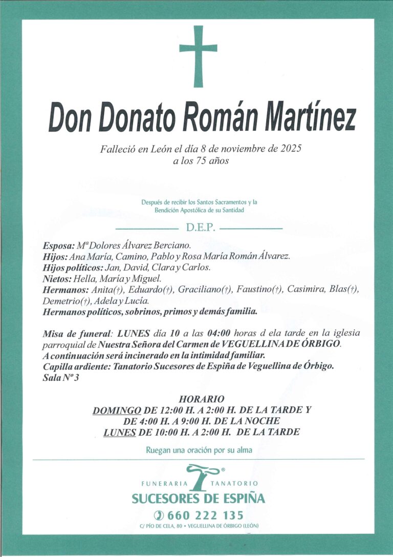 Lee más sobre el artículo Donato Román Martínez