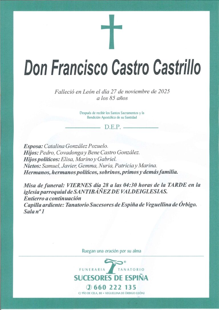 Lee más sobre el artículo Francisco Castro Castrillo