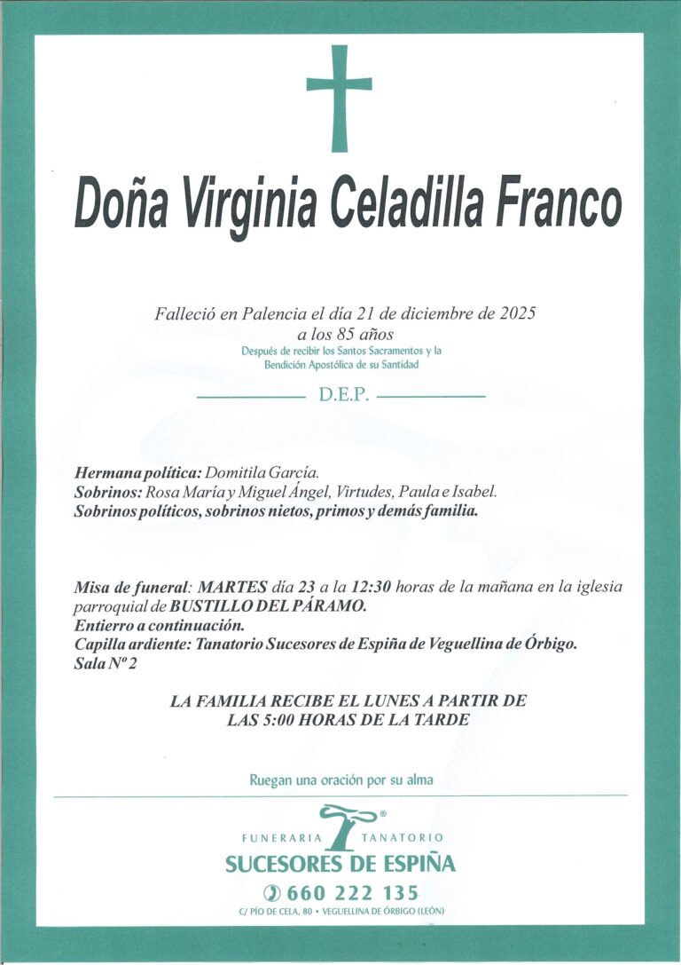 Lee más sobre el artículo Virginia Celadilla Franco