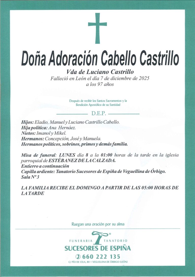 Lee más sobre el artículo ADORACIÓN CABELLO