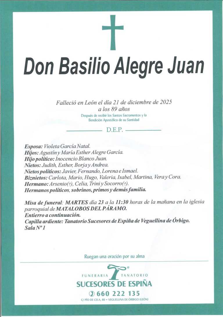 Lee más sobre el artículo Basilio Alegre Juan