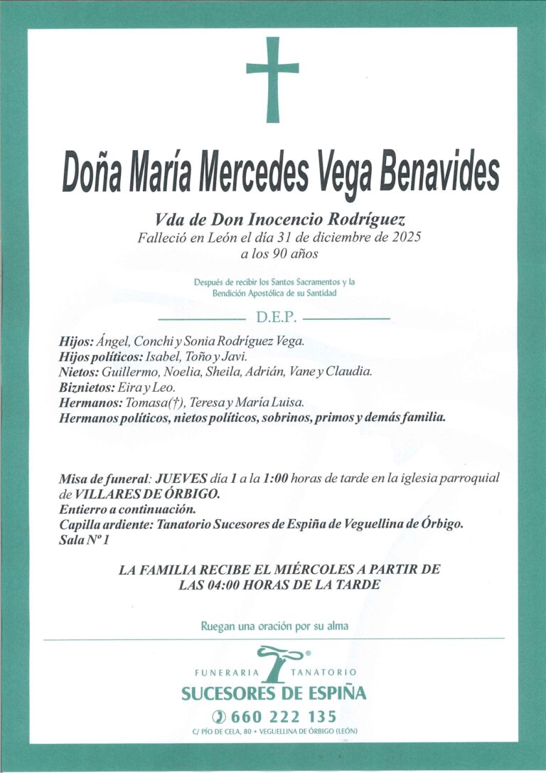 Lee más sobre el artículo MARÍA MERCEDES VEGA