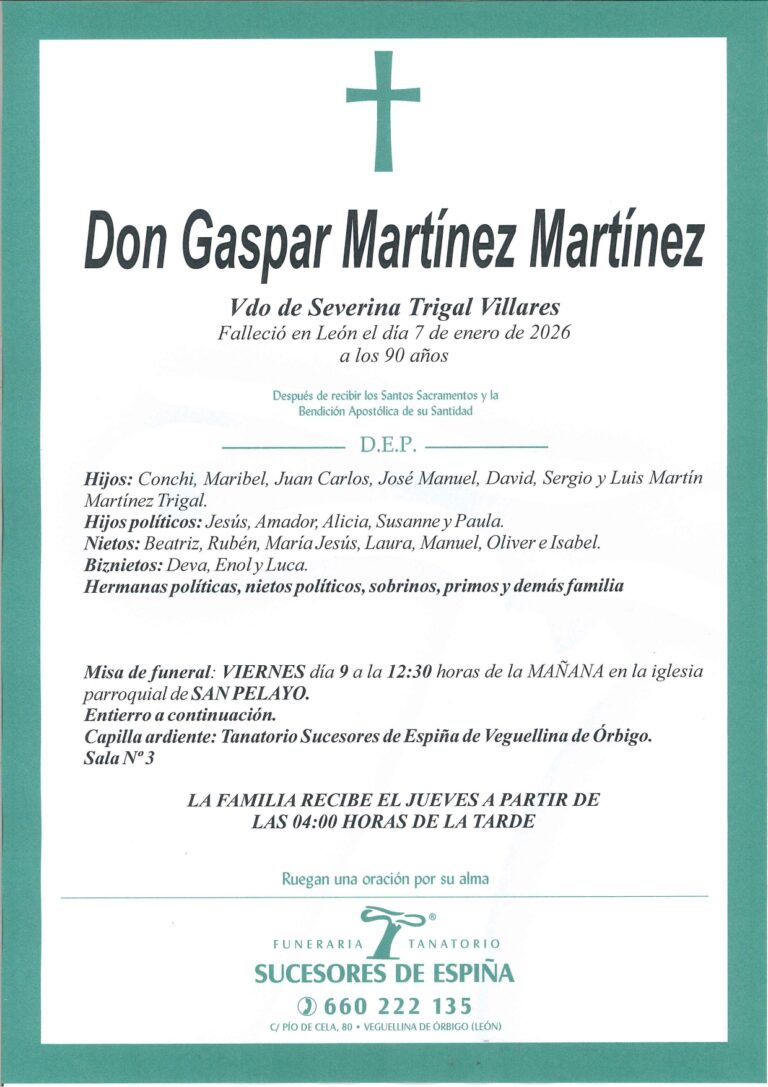 Lee más sobre el artículo Gaspar Martinez Martinez