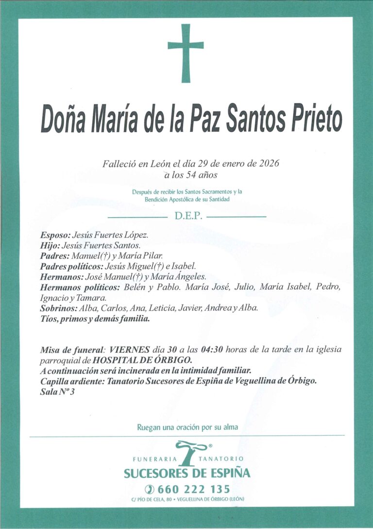 Lee más sobre el artículo MARÍA DE LA PAZ SANTOS