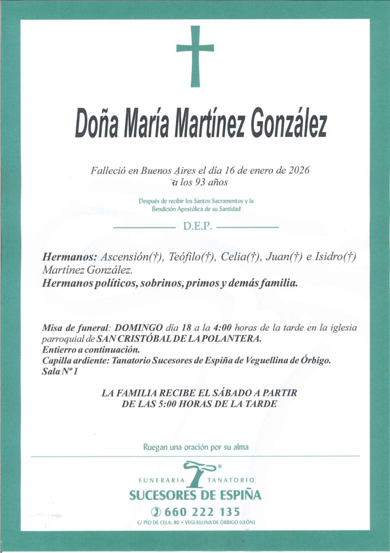 Lee más sobre el artículo MARÍA MARTÍNEZ GONZÁLEZ