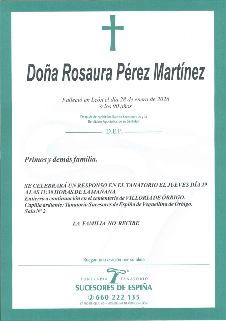 Lee más sobre el artículo ROSAURA PÉREZ MARTÍNEZ