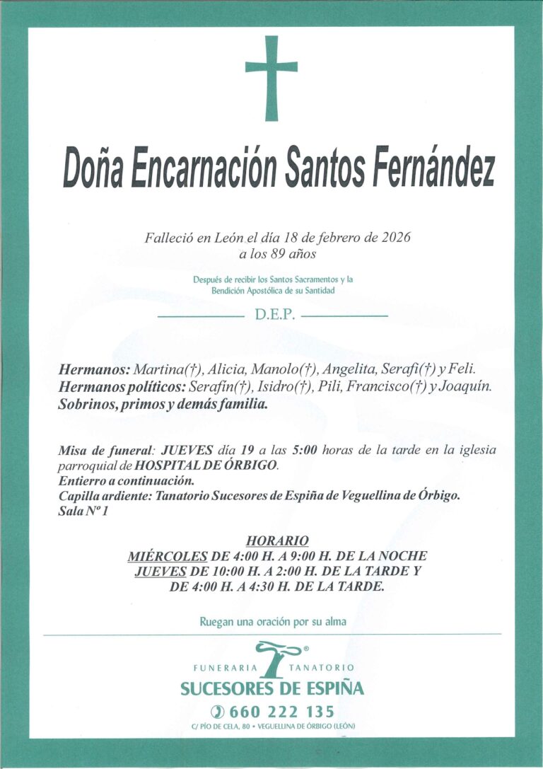 Lee más sobre el artículo ENCARNACIÓN SANTOS