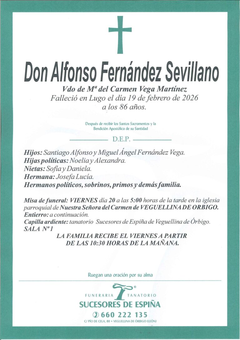 Lee más sobre el artículo Alfonso Fernandez Sevillano