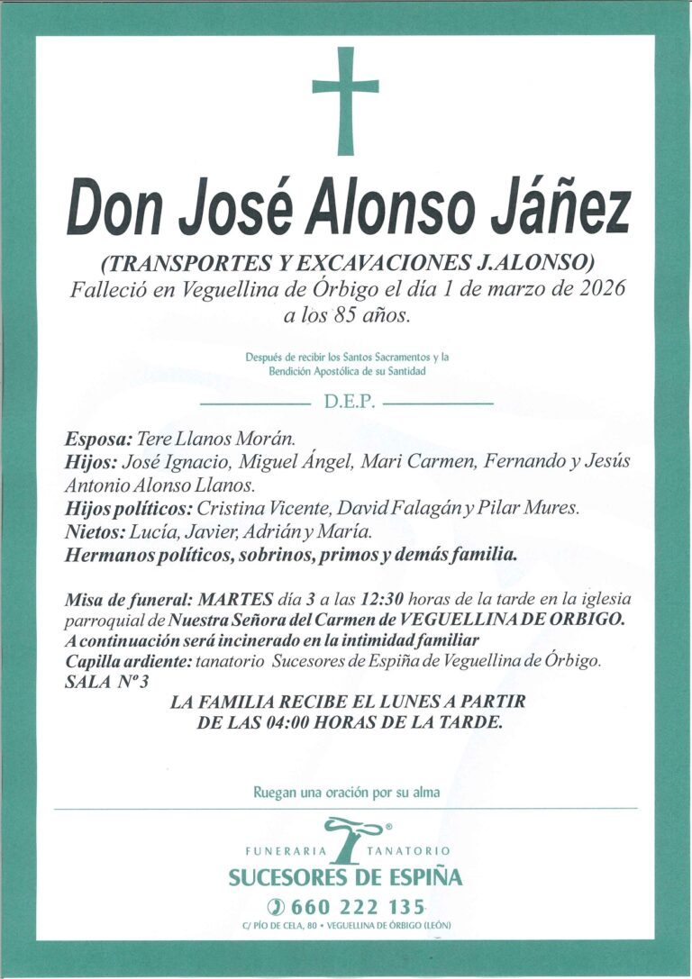 Lee más sobre el artículo JOSÉ ALONSO JÁÑEZ