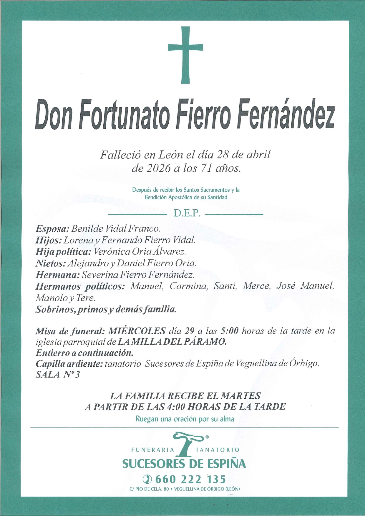 Lee más sobre el artículo Fortunato Fierro Fernández